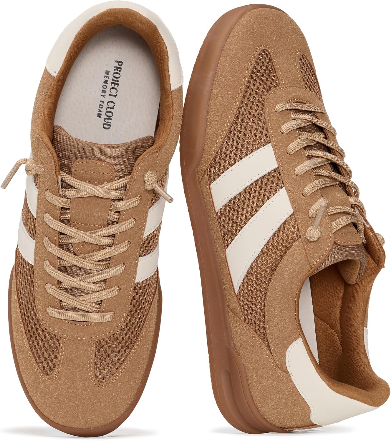 Project Cloud Sneakers for Men - 100% Genuine Leather Mens Casual Shoes Memory Foam Insole Mens Sneakers - Non Slip Outsole Dress Sneakers Men (HIS VERDY)