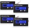 Frienda 2 Set DC 12V 24V 36V 48V 60V 72V 84V Golf Cart Battery Meter with Alarm, Front Setting and Switch Key Battery Capacity Voltage Indicator Gauge Acid and Lithium Ion Indicator(Blue)