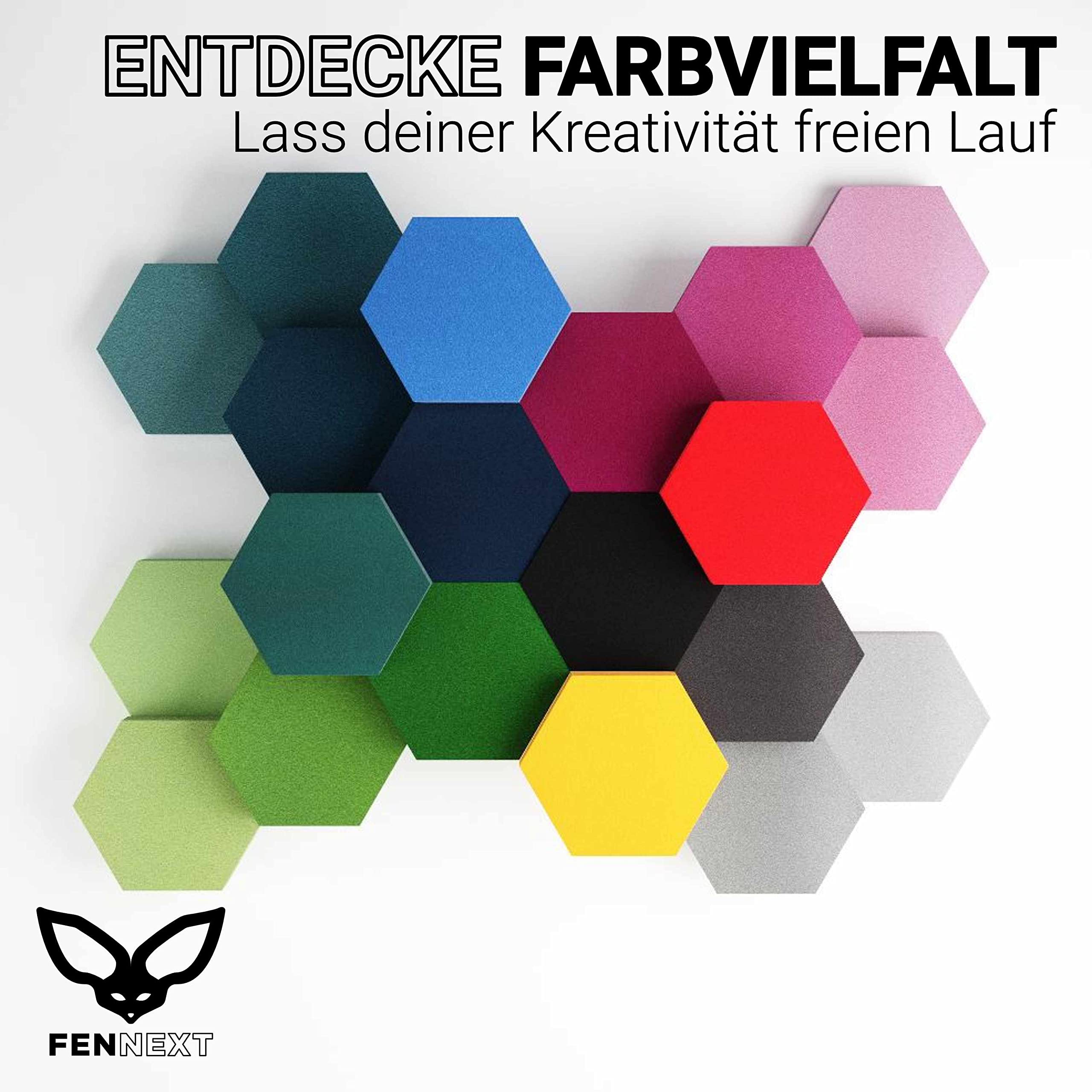 Schallabsorber Akustikpaneele [8 Stk.] für spürbar reduzierte Geräusche I Modernes Akustikbild aus Hexagon Akustikplatten I Unbedenkliche Wand Paneele hergestellt in der EU I 3D Panels