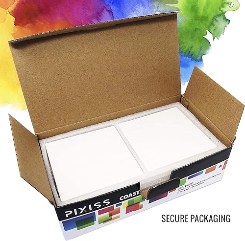 Miniatura 5 de Paquete de 12 azulejos de cerámica para manualidades, azulejos blancos redondos sin esmaltar de 4 pulgadas con almohadillas de corcho, para tinta de