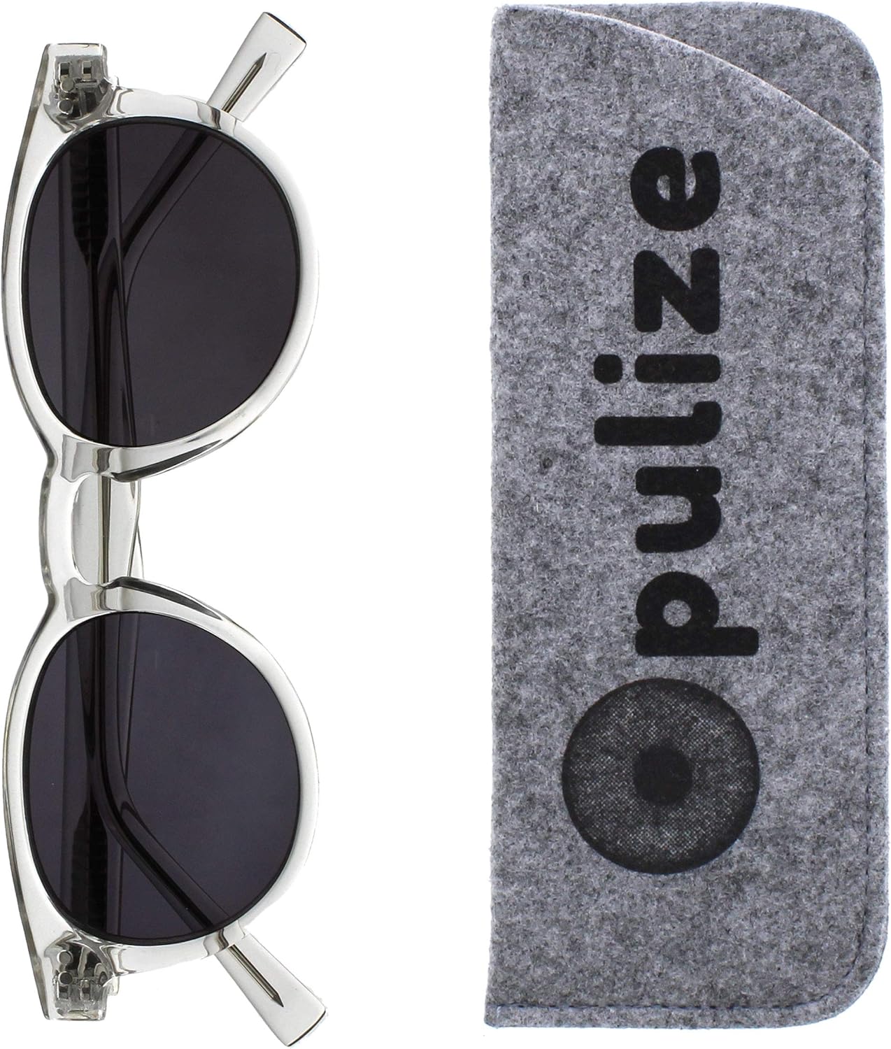 OPULIZE ROX Reading Sunglasses for Women Men,Tinted Lens with UV400 Protection,Scratch Resistant Round frame, Transparent Gold, Shiny Clear +3 (Pack of 2)