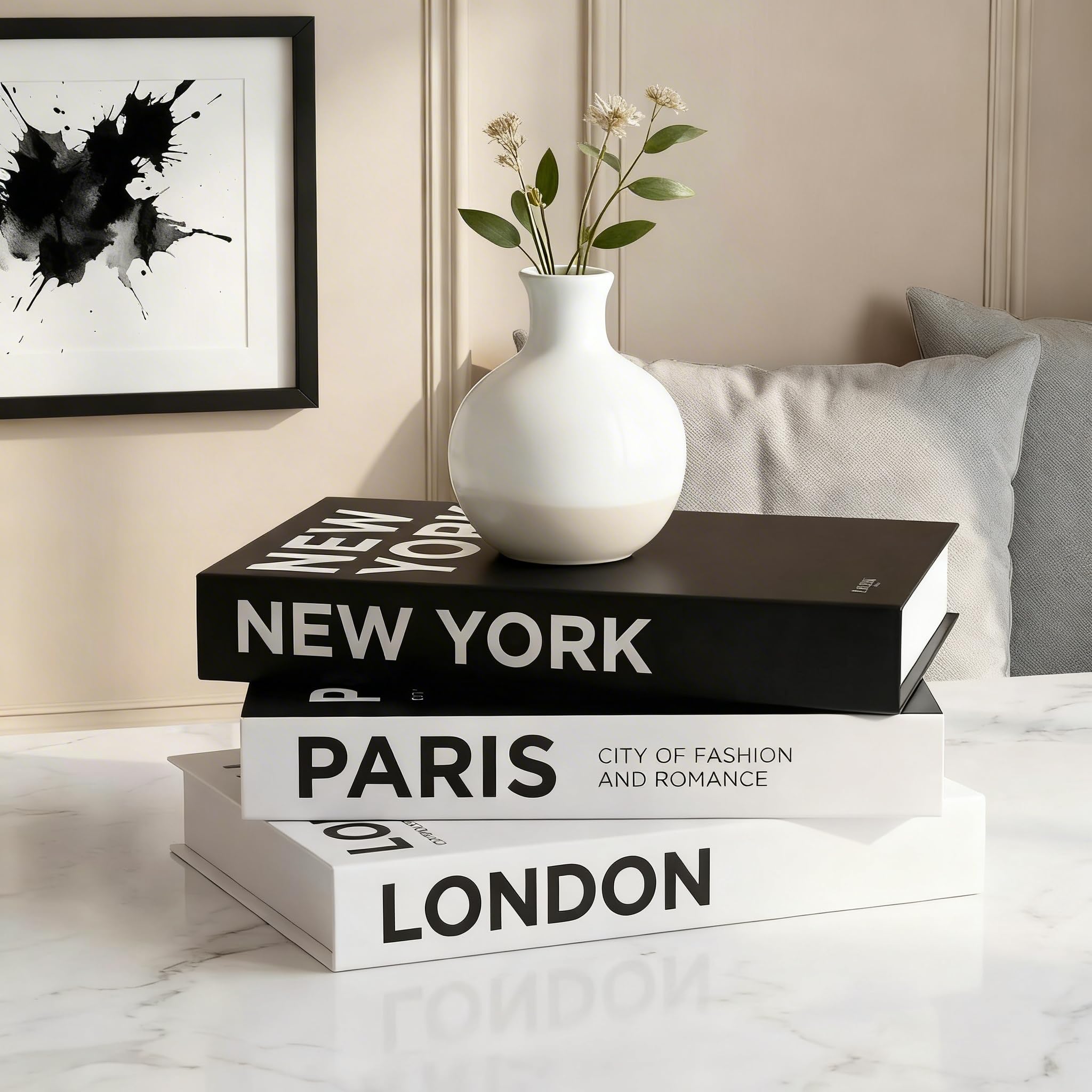 デザインブック3種類セットSet of 3 design books ZEMRTWAY 3 Pieces Decorative Books, Faux Books with Hidden Storage