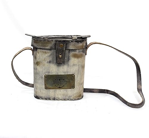 Miniatura 4 de Sailor Instrument London 1915 Telescopios grises Victorian Marine 7" Latón Náutico Pirata Spotting Scope Binocular de latón con funda de cuero