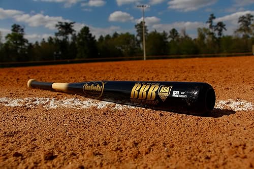 Miniatura 6 de BamBooBat Bate de sóftbol de lanzamiento lento sin carga aprobada por la ASA - 34 pulgadas garantía de 100 días Mango natural/barril azul real