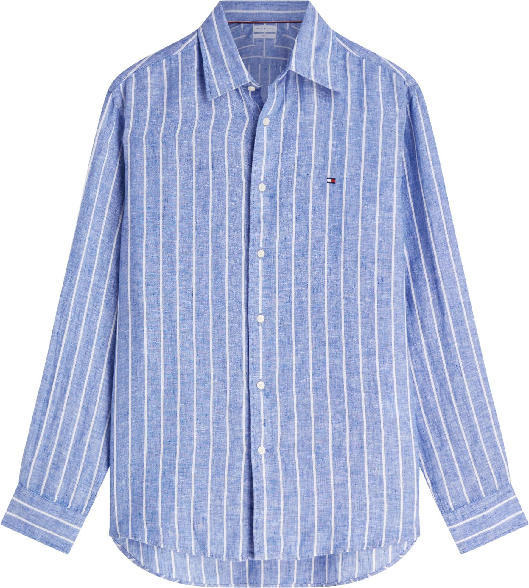 Tommy Hilfiger Linen Textured STP RF Shirt Mw0mw43312 Camicia L/S Uomo (Pacco da 1)