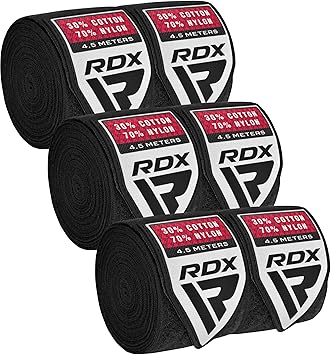 RDX Bandages Boxing Inner Gloves, 4.5 Metres 180 Inches Elastic Wrist Strap Holder Tape