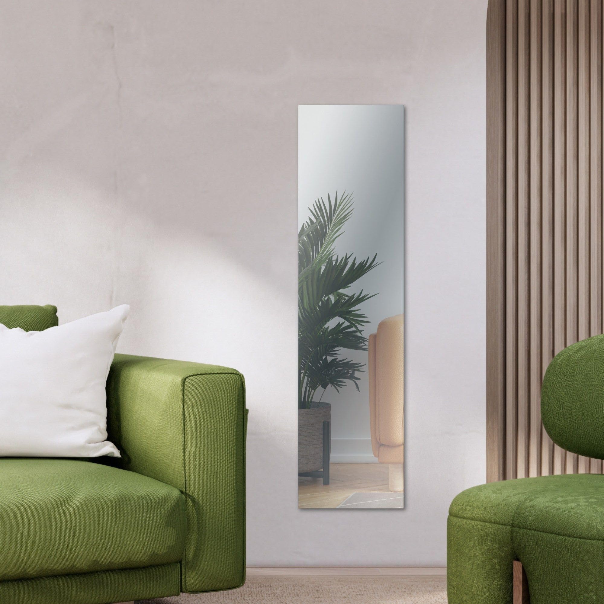 Lupia - Specchio da Parete Rettangolare, Sottile a Filo Lucido, Vetro Cristallo, specchiera Versatile Design Adatto per Camera da Letto, Soggiorno, Ingresso, Bagno e Ufficio 38x160 cm