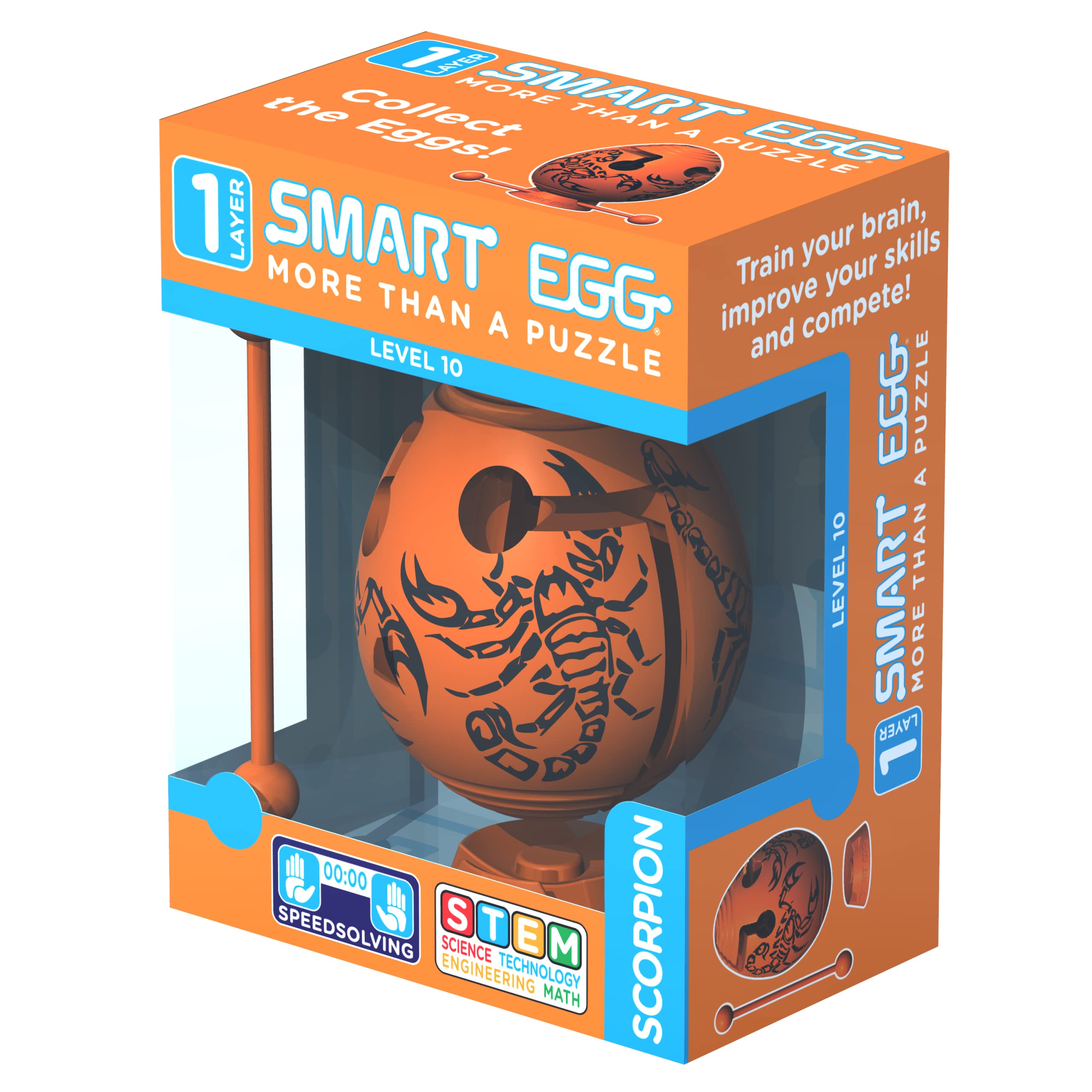 Smart EggScorpion: 3D Maze Puzzle and Educational Toy for Kids, Level 10 in a Brain Teaser Series - Challenge and Fun in Solving the Labyrinth inside The Egg