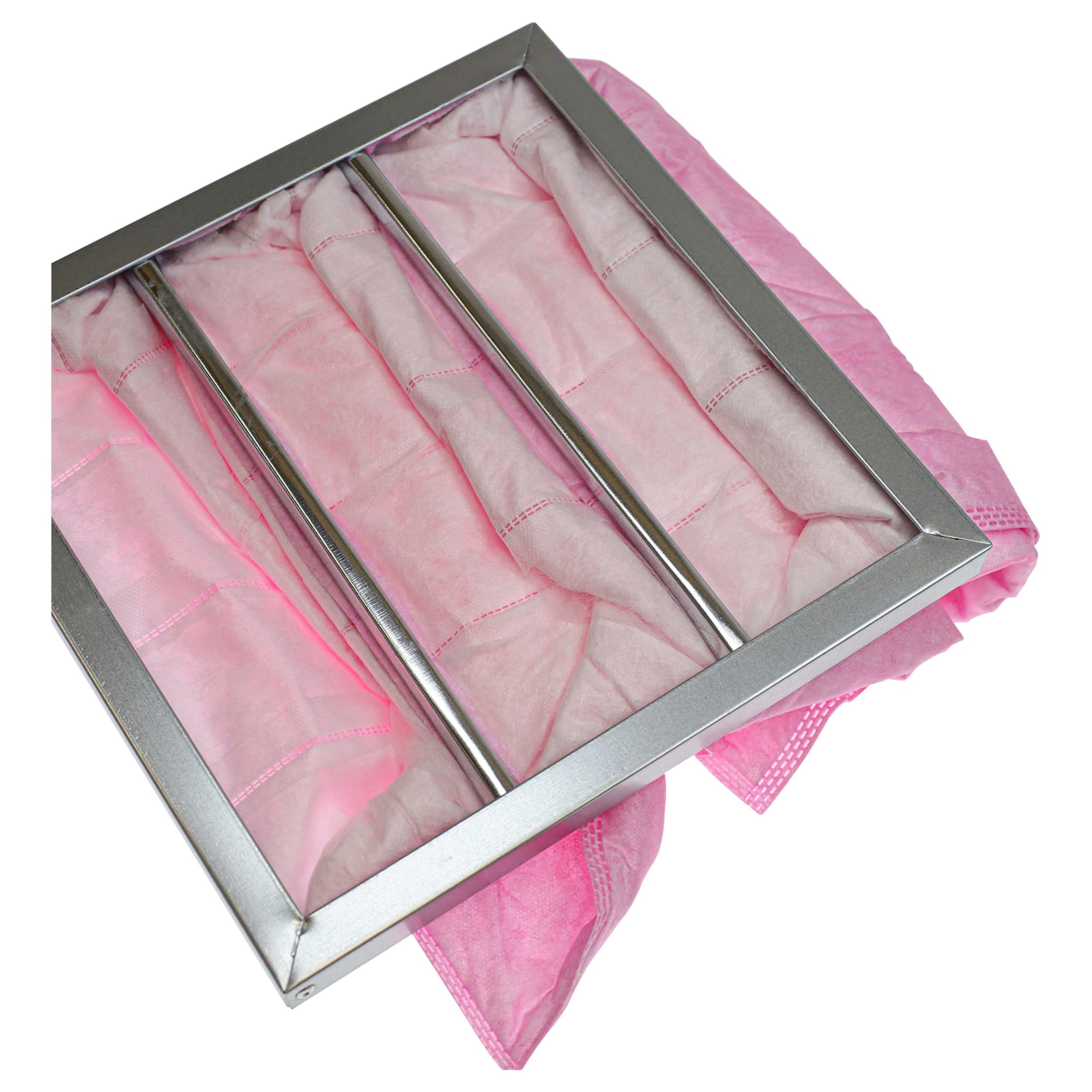 vhbw 5x Filtros de bolsa reemplaza Nilan F003997 para sistemas aire acondicionado y ventilación - Filtro F7, 28,7 x 28,7 x 36 cm rosa