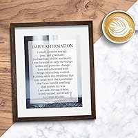 Vista 4 de Daily Affirmation Inspirational Print 8x10 UNFRAMED Motivational Wall Art Ideal for Home or Office Décor Great Modern Typographic Gift for