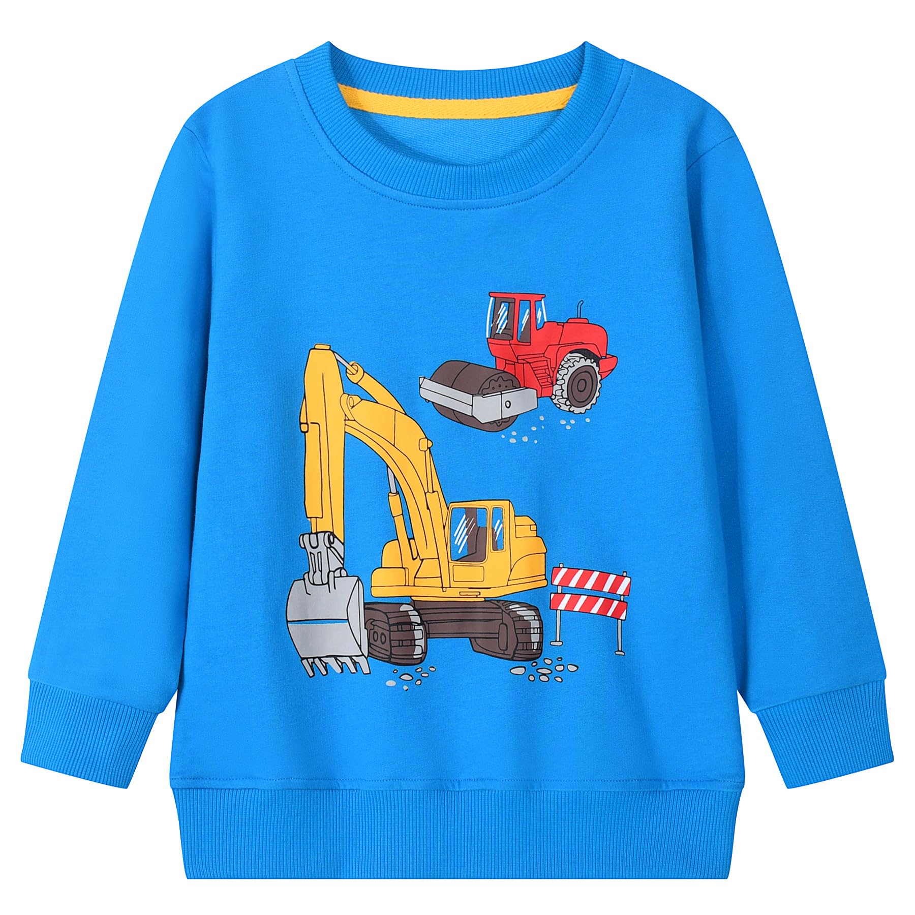 CodkkreBoys Sweatshirts Toddler Boy Pullover Jumper Crew neck Cotton Tops for Kids Toddler Boys Clothes Size 2-7 Years