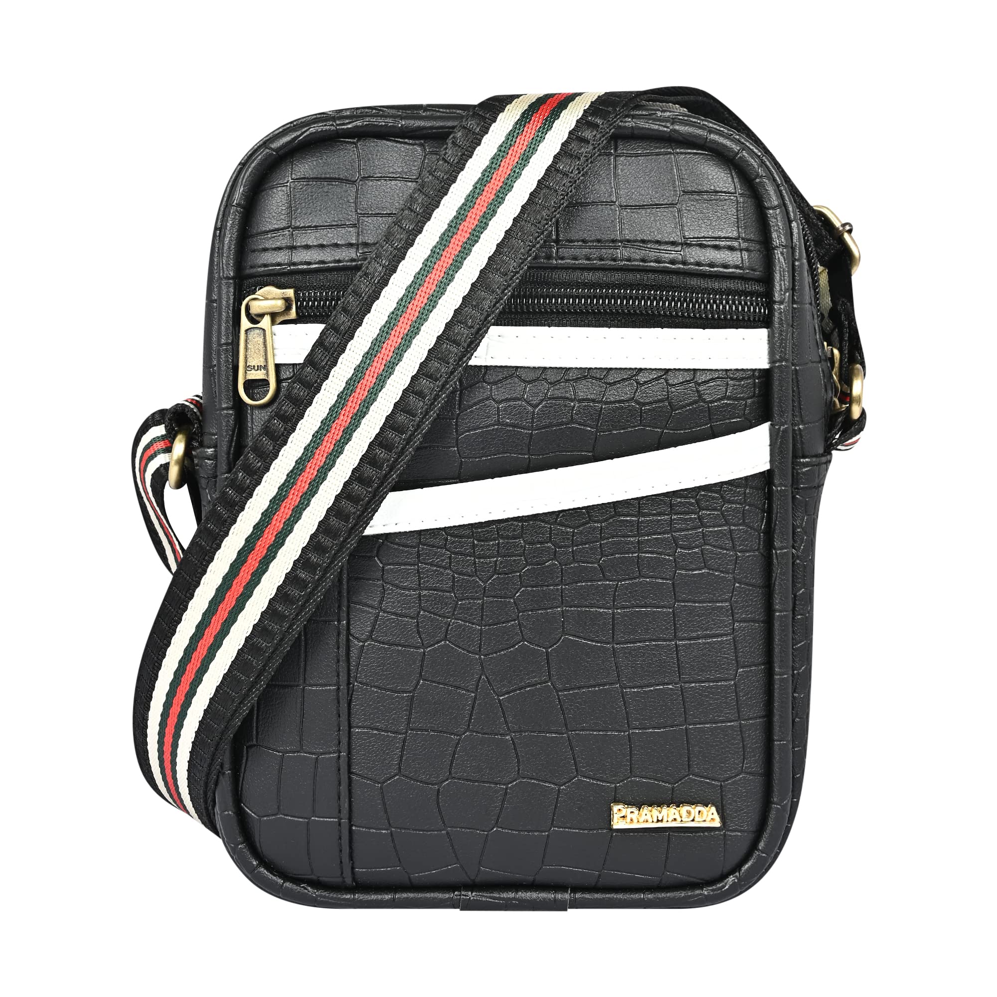 Stylish Vegan Leather Sling Bag For Men Women Travel | Small Messenger Side Mobile Crossbody Bag | Corporate Gift For Man.-image-24