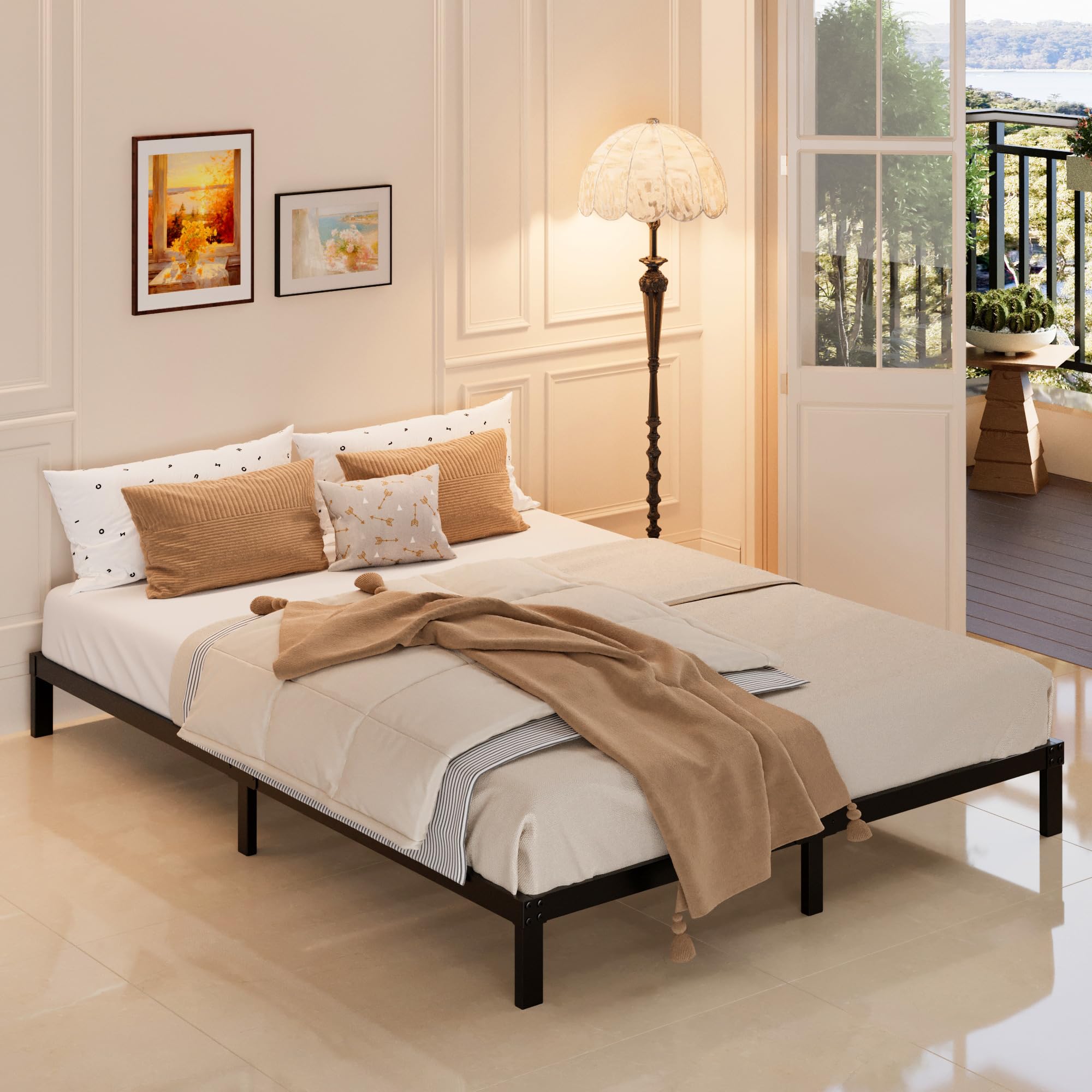 Amazon.com: Maenizi 8 Inch Full Size Bed Frame No Box Spring