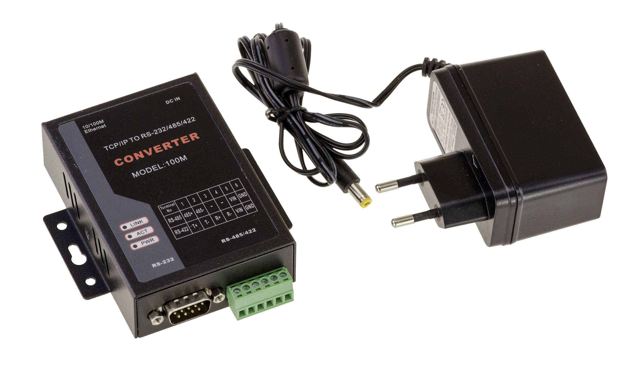 KALEA-INFORMATIQUE Convertisseur Serveur Point d'accès RS-232 RS-422 RS-485 vers TCP/IP LAN ethernet. Port COM RS232 RS422 RS485 par fiche DB9 ou Fil à Fil