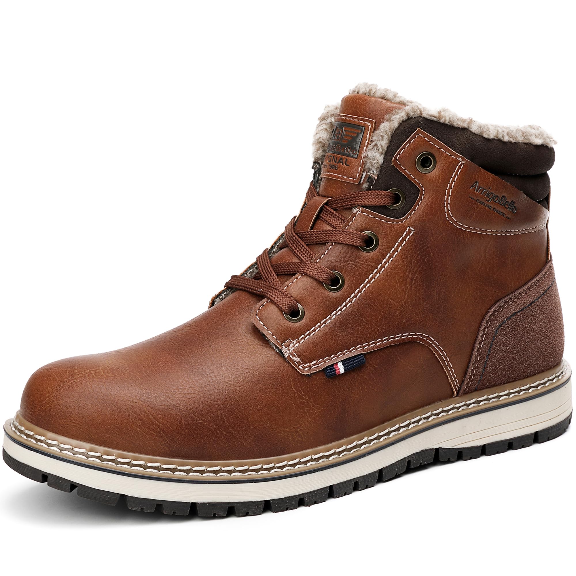 AX BOXING Scarpe Uomo Invernali Caldo Pelliccia Fodera Scarponcino Invernale Stivali Moda Stivaletti Taglia 41-46 EU