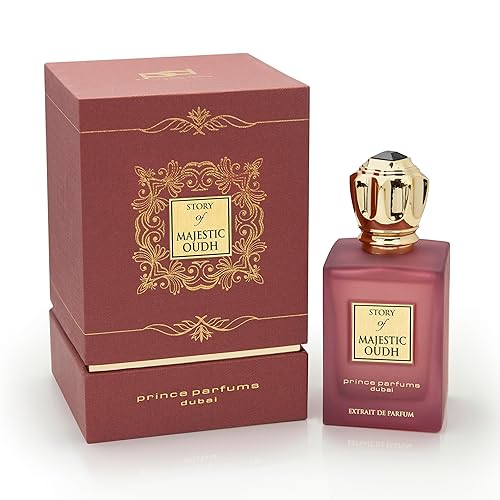 Prince Parfums Dubai Majestic Oudh Extrait de Parfum - Fragancia de lujo unisex - 3.4 onzas - Aroma característico de larga duración - Sofisticado,