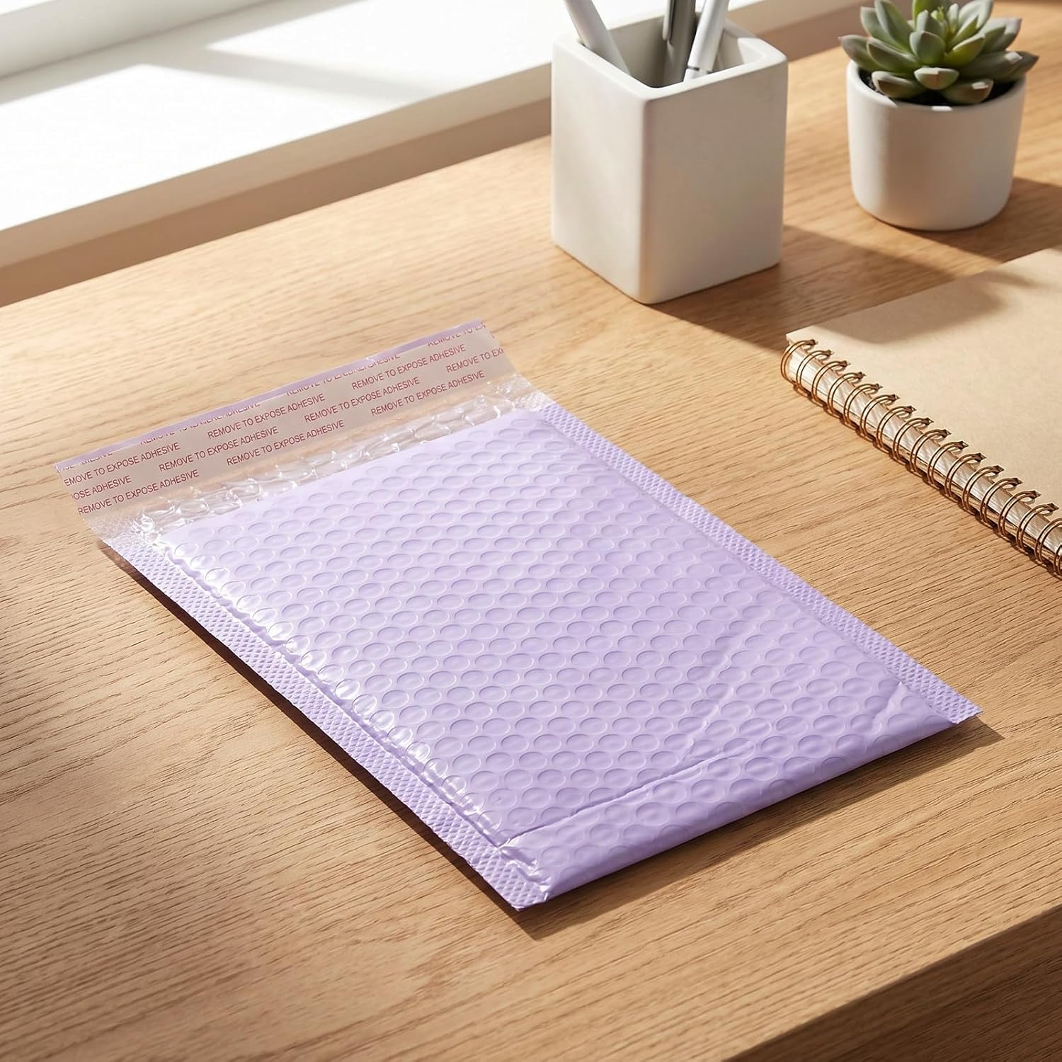 Lavender Air Bubble Packing Pouches 50pcs 9.45x5.9in Co-extruded Film