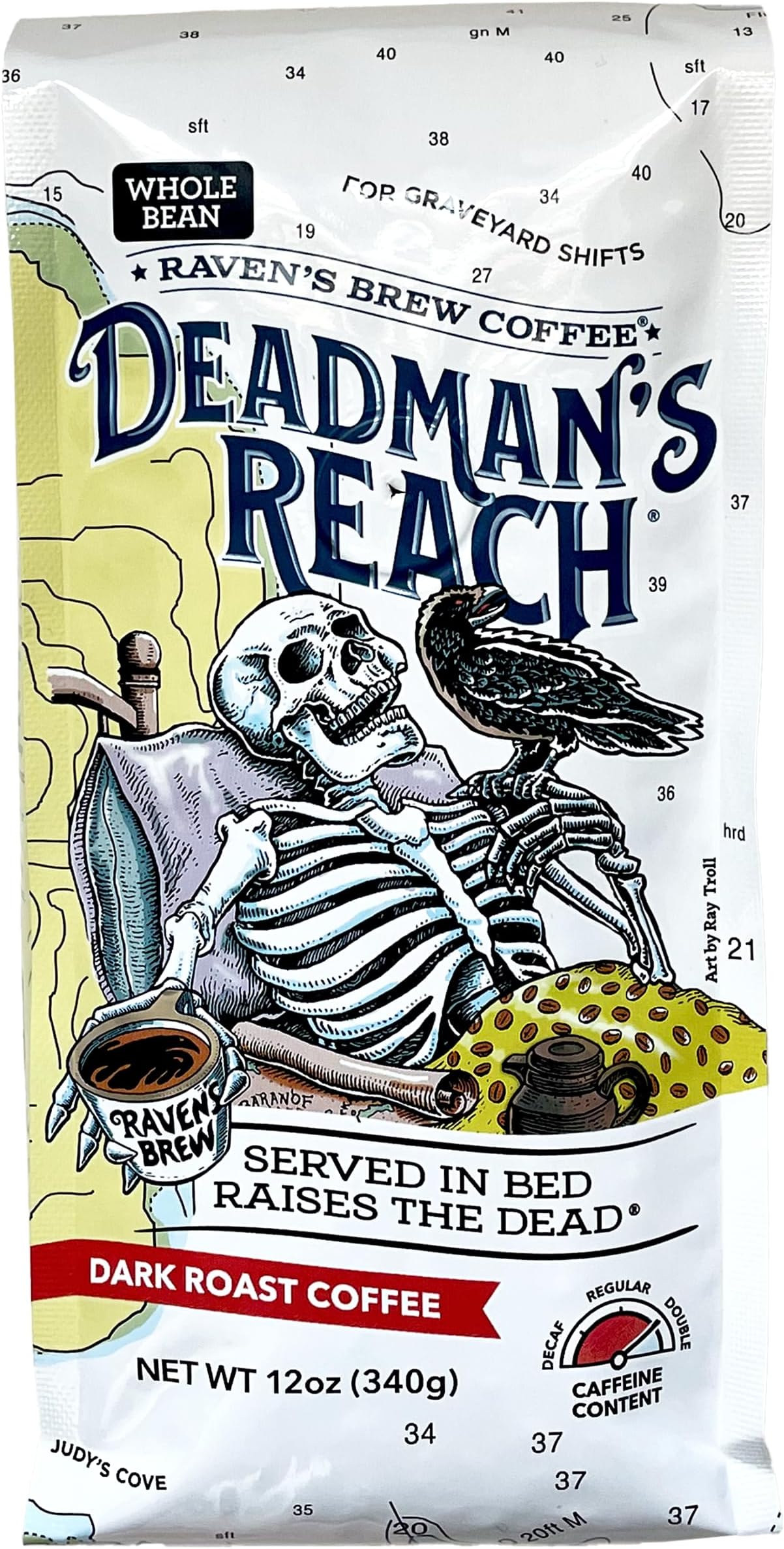 Raven's Brew Coffee Deadman's Reach Whole Bean Coffee, 12 oz