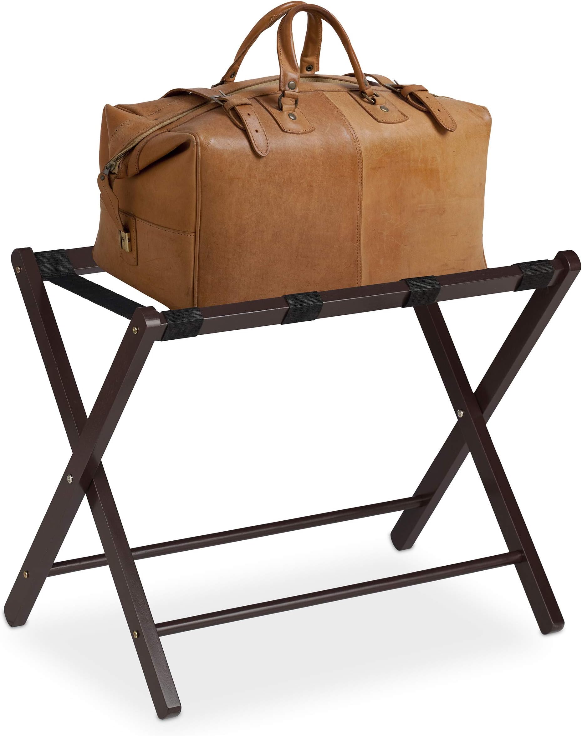 Portavaligie Da Camera Relaxdays - In Bambù Pieghevole | Reggivaligia Per Hotel E Casa - Foto 5