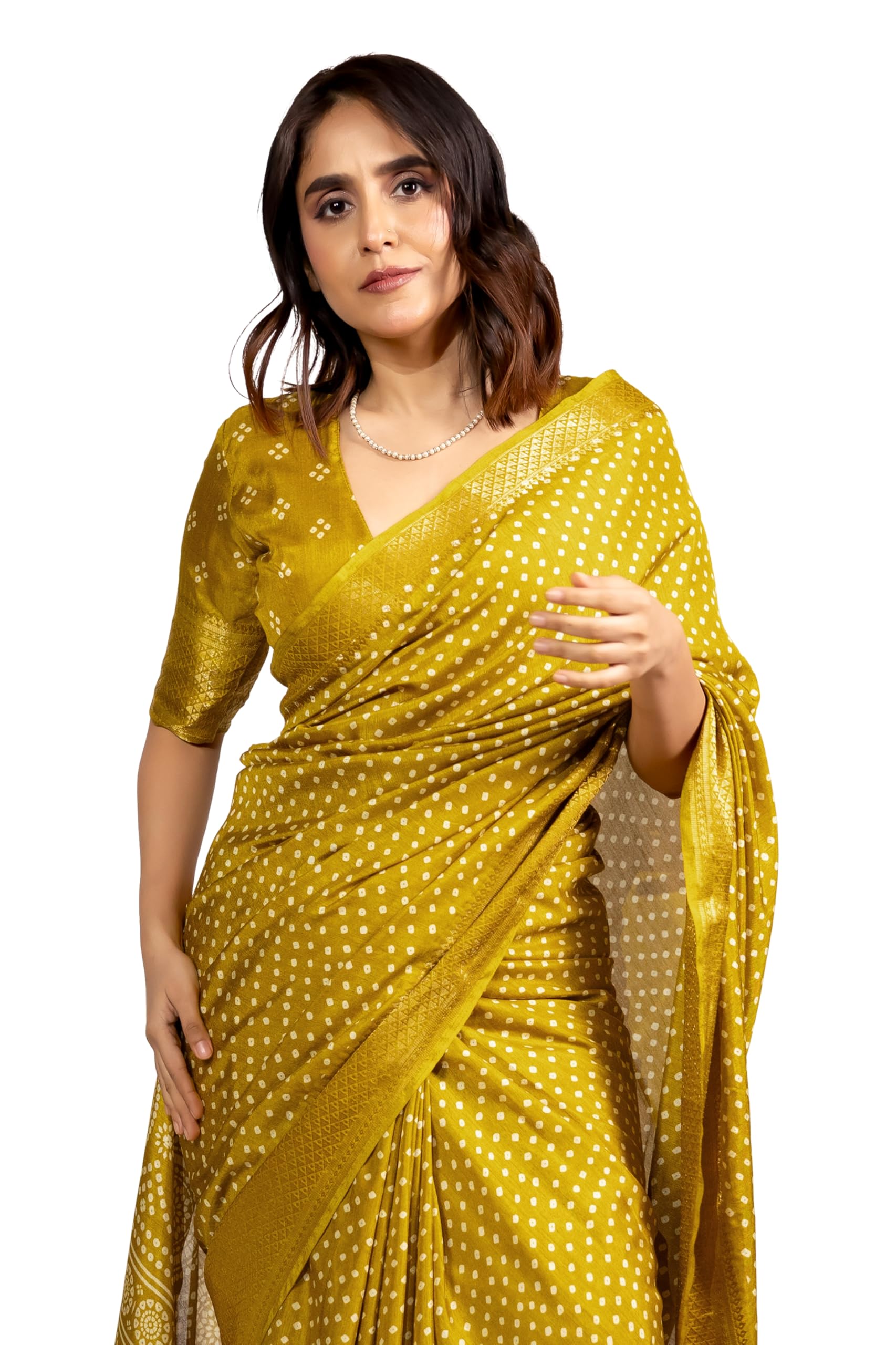 mirchi fashion Women's Cotton Silk Printed Saree with Blouse Piece-picture-53