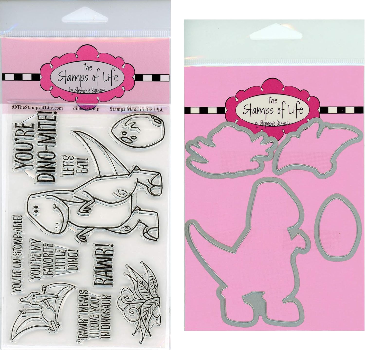 PreHistoric Cute Dinosaur Stamps and Dies for