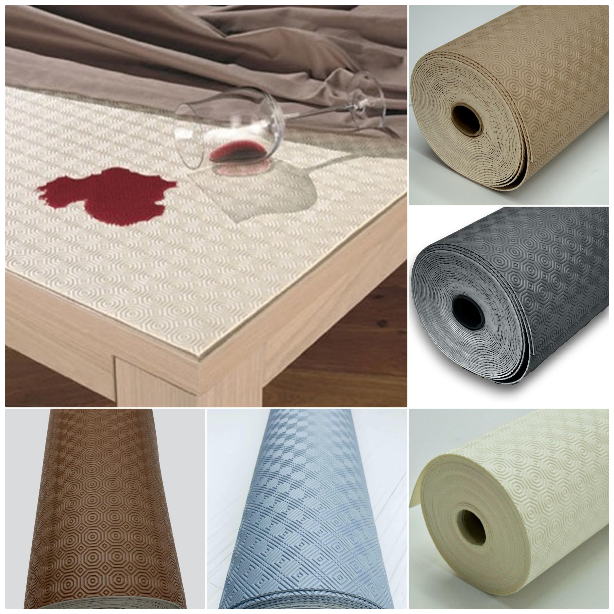 Toptablecloths Table Protector Heat Resistant Waterproof Tablecloth for Dining Room Protective table covering with back felt (Brown, 110x180 cm)
