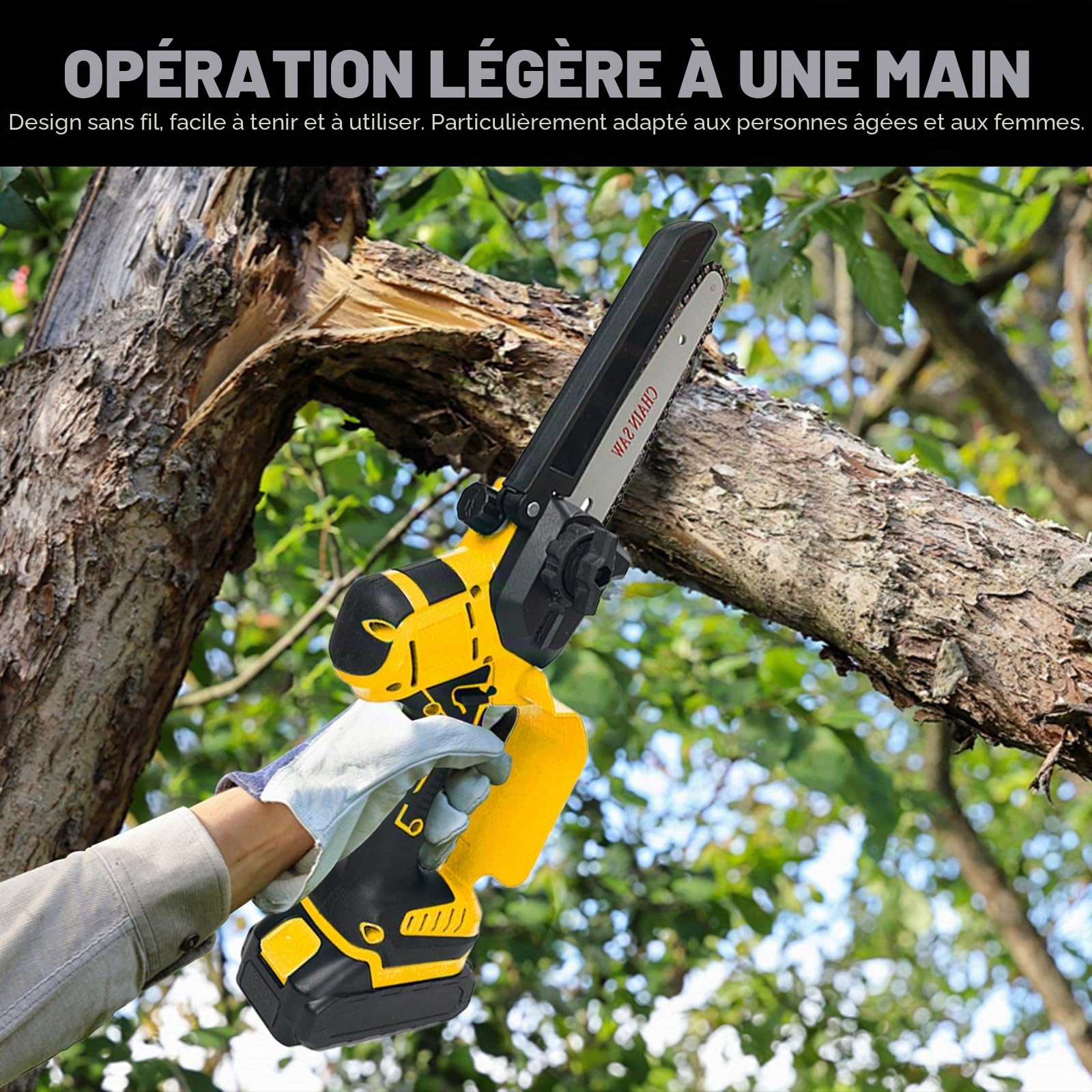 Mini Tronçonneuse à Batterie,6&8 Pouces Compatible avec Dewalt Batterie 18V