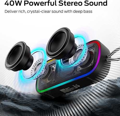 Miniatura 6 de Monster Altavoz Bluetooth S150 Plus con luz, color negro