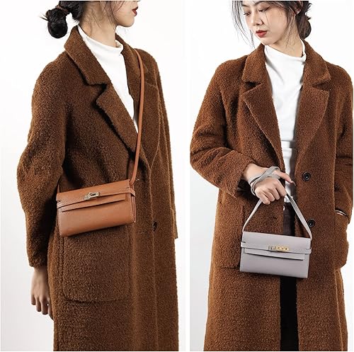 Miniatura 4 de POPSEWING Kit de bricolaje de cartera larga de diseñador para mujer, kit de fabricación de cartera de cuero, kit de costura de cuero cosido a mano