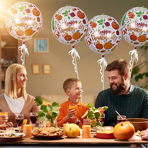 Miniatura 4 de KALOR Globos de Mylar de 22 pulgadas, 10 globos metálicos grandes redondos gigantes 4D para decoraciones de Año Nuevo 2025