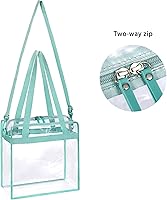 Vista 33 de BAGAIL Bolsas transparentes aprobadas para estadios con cierre de cremallera, bandolera bandolera con correa ajustable