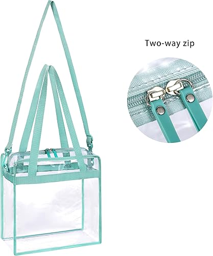 Vista 40 de BAGAIL Bolsas transparentes aprobadas para estadios con cierre de cremallera, bandolera bandolera con correa ajustable Negro