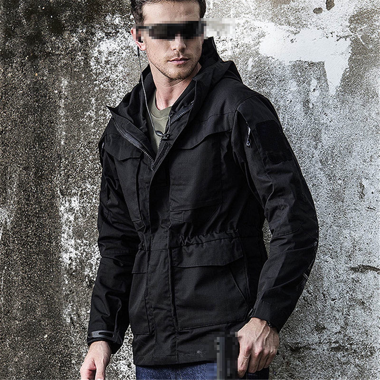 Militar Chaquetas tácticas Hombres Impermeable Windbreaker Chaqueta Masculino con Capucha Abrigo Pesca Al Aire Libre Trekking Senderismo Chaquetas