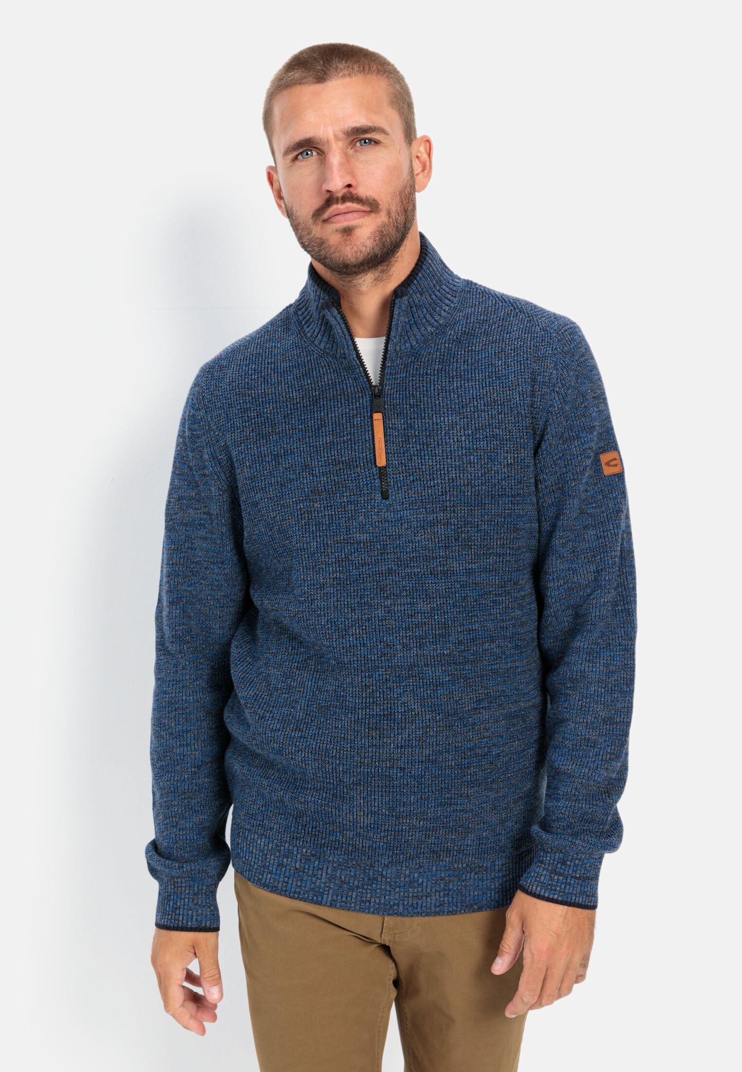 camel active Troyer Langarm Stehkragen Zipper orange