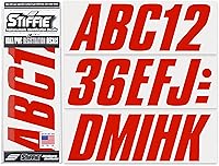 Vista 1 de STIFFIE Shift Red 3" Boat & PWC Registration Decals • Etiquetas Adhesivas Letras Números