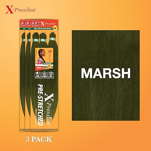 Vista 231 de Sensationnel X-Pression - Trenza sintética – Preestirada, 3 piezas de 58 pulgadas (350)