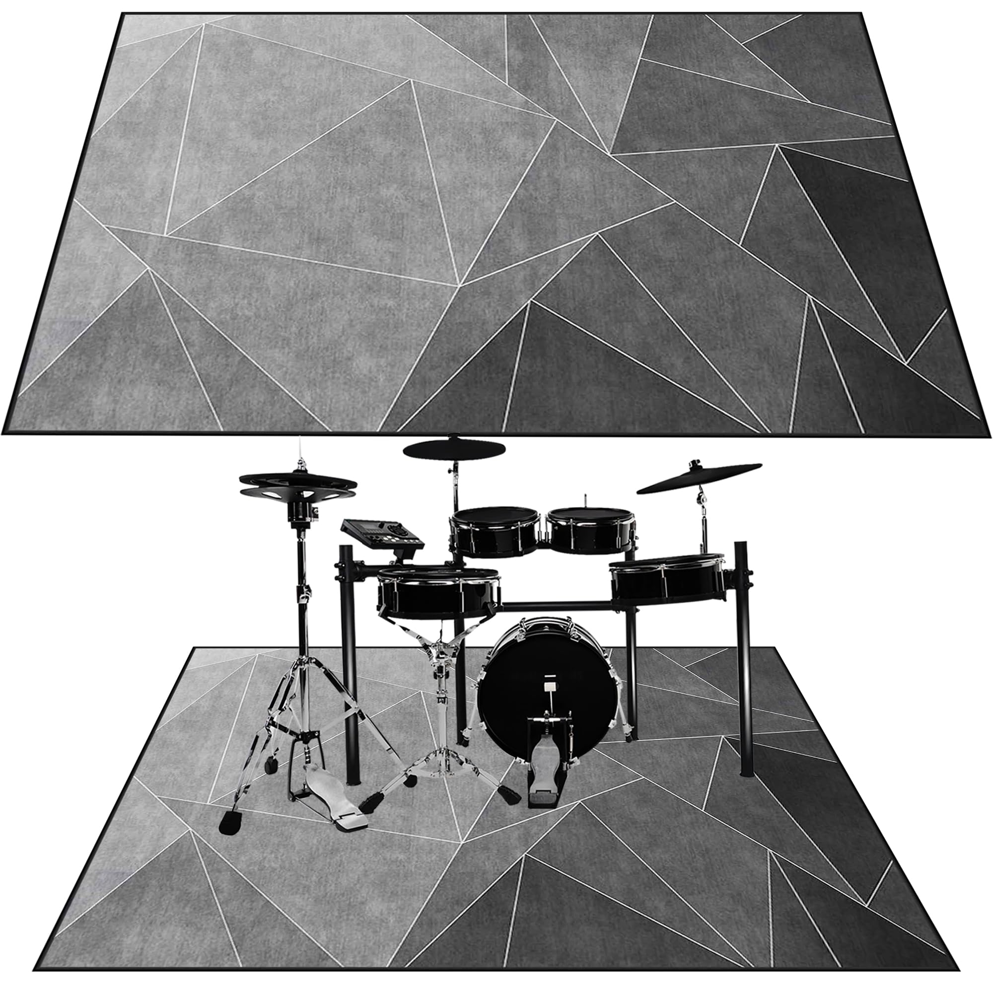 140 x 120 cm Schlagzeugteppich Schallschutz Teppich Drum-Teppich Schallschutzmatte Professionelle Drum Teppich Musikinstrumente Bodenmatte rutschfest Schlagzeugteppiche Trommelteppich