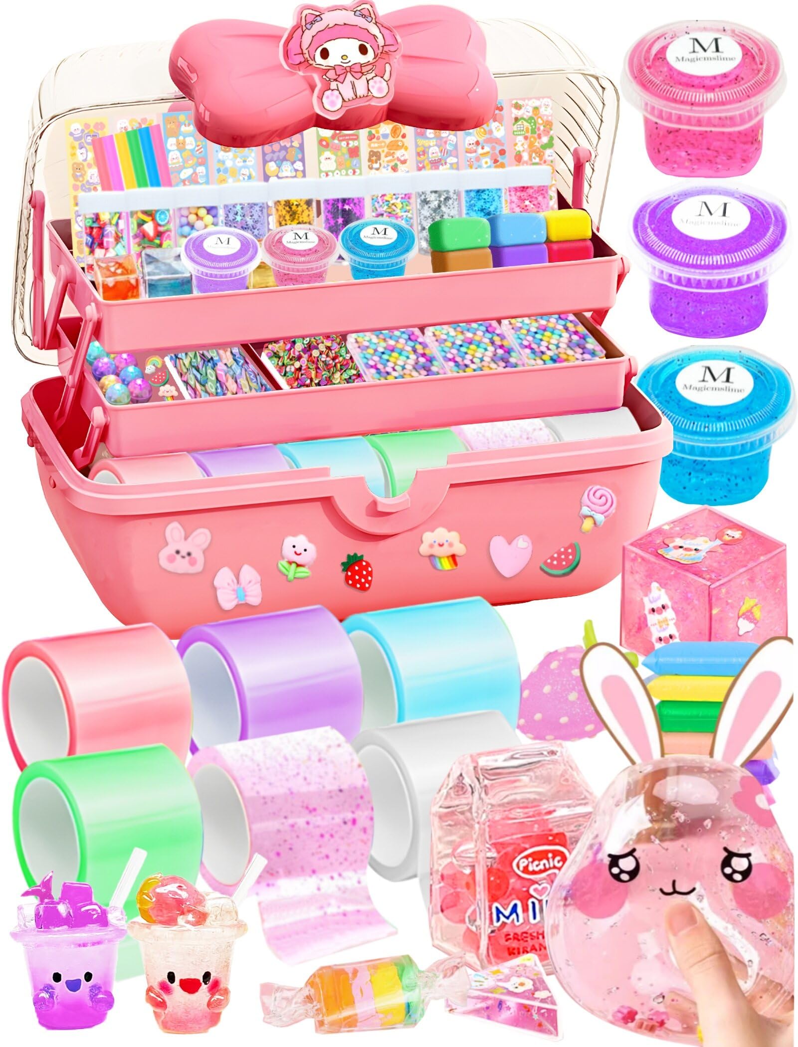 Amazon | Pink Bow ナノテープバブルキット ボックス付き スクイーズ