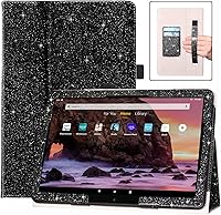 Vista 14 de DMLuna - Funda delgada para tablet Yaxa Fire HD 10 y 10 Plus de 11ª generación 2021, de piel sintética de alta calidad, con función atril