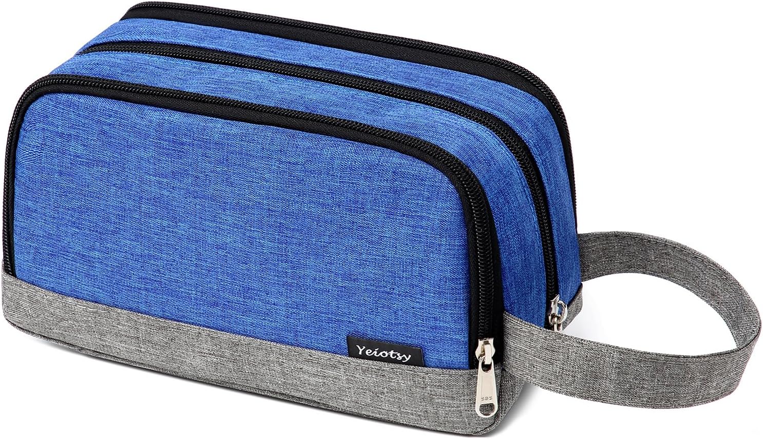 Yeiotsy Men’s Travel Toiletry Bag – Color Clash Dopp Kit with Mesh Pockets, Durable Shaving Organizer for Gym, Camping & Weekend Trips