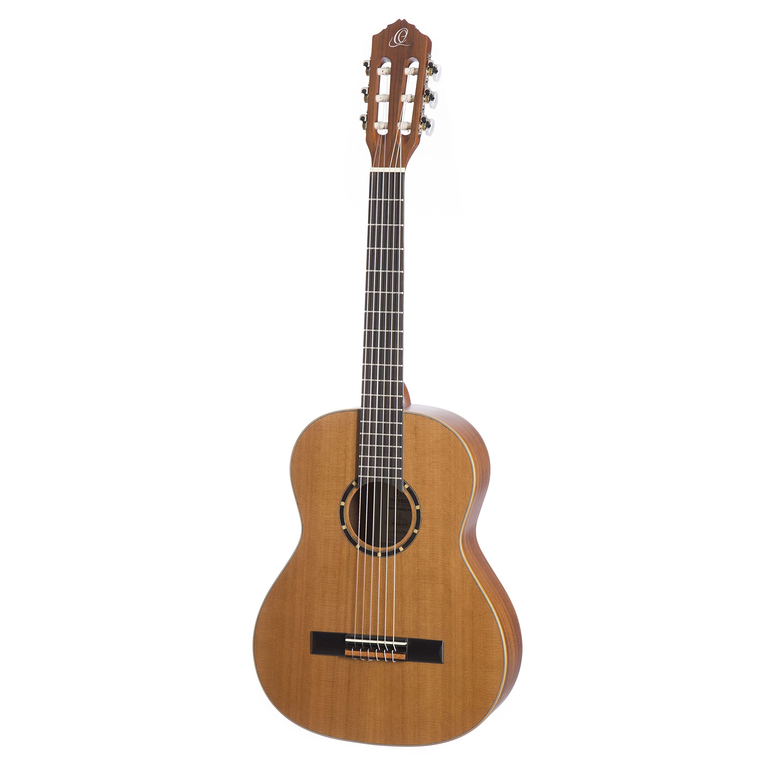 Ortega Guitars Guitare Classique Gaucher – 3/4 – Family Series – Housse Incluse – Cèdre / Acajou, Naturel (R122L-3/4)