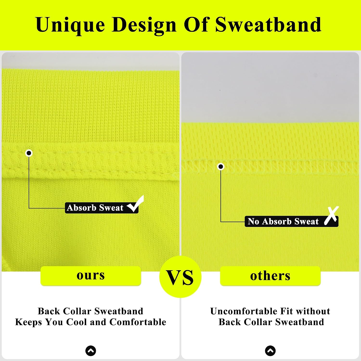 Hi Vis T Shirt ANSI Class 3 Reflective Safety Lime Short Sleeve Reflective Safety T-Shirts for Construction 3PCS