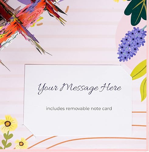 Miniatura 9 de Paper Love Paquete de 2 tarjetas desplegables, incluye 1 flor de cerezo y 1 arreglo floral, para todas las ocasiones, día de la madre, cumpleaños,