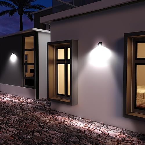 Miniatura 6 de Luces solares LED para exteriores, sensor de movimiento de seguridad, inalámbricas, luces solares para exteriores, impermeables, patio, escalones,