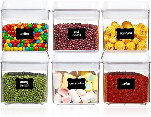 Vtopmart - 6 recipientes herméticos de almacenamiento de alimentos, recipientes de plástico medianos sin BPA con tapas de fácil bloqueo, para