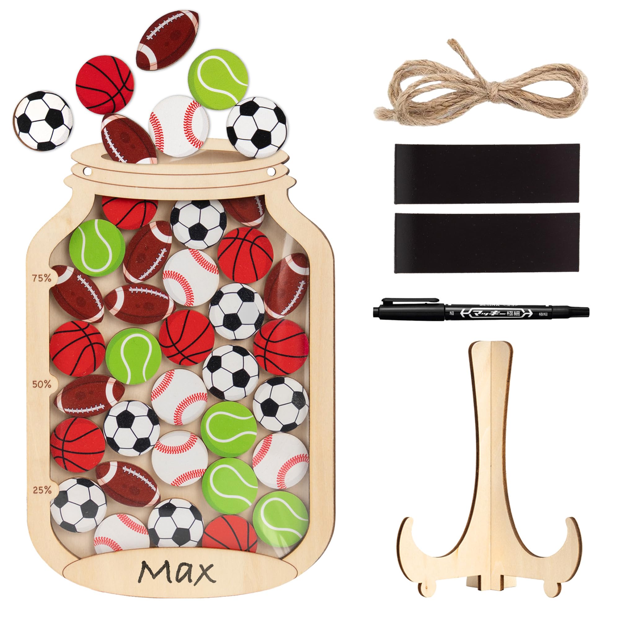 Personalized Magnetic Reward Jar for Kids, Star Jar Reward System for Classroom Board, Fridge Magnet, Wooden Classroom Incentive Jar for Teacher, Home