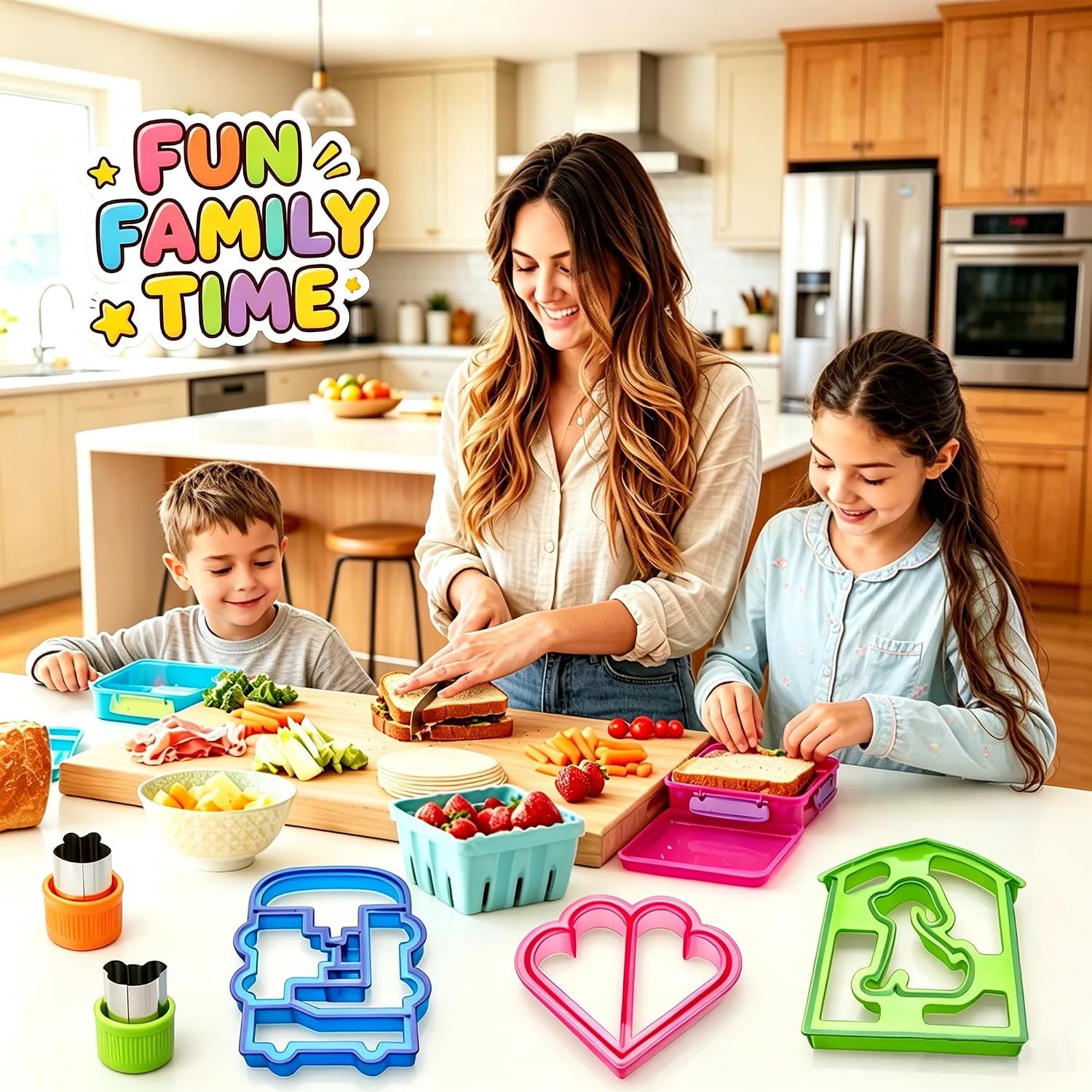 Sandwich Cutters Bread Shaped Set Vegetable Fruit Cookie Cutters - Great Back to School Gifts for Lunchbox and Bento Box