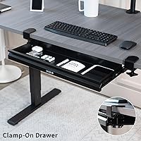 Vista 2 de VIVO DESK-DR22L - Cajón deslizante extraíble para debajo de la mesa de 22 pulgadas para escritorio de oficina, organizador de almacenamiento poco