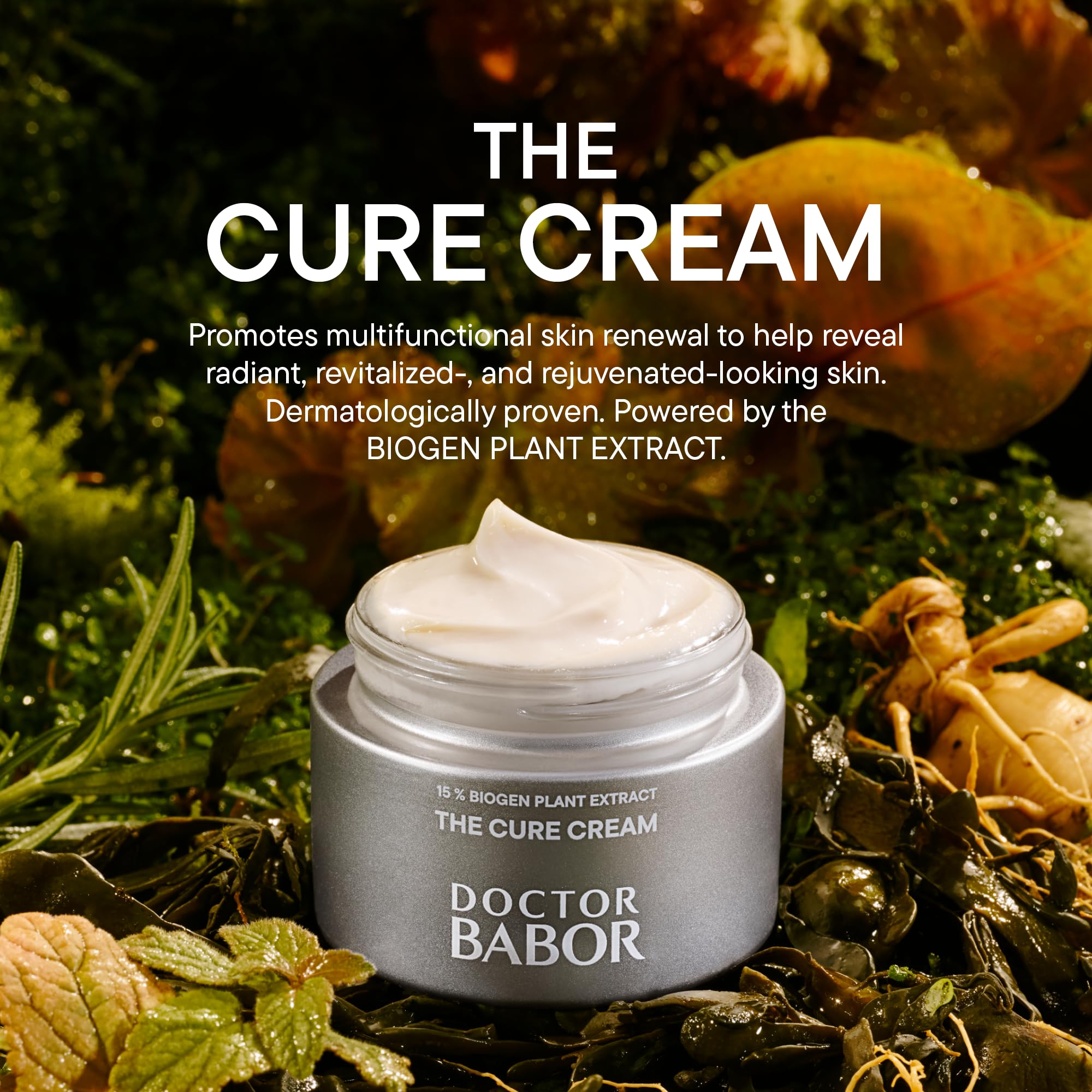 Doctor BABOR Regeneration – The Cure Cream | rewitalizująca pielęgnacja twarzy z 15% ekstraktem z biogenicznego plantacji, działa przeciwzapalnie i przeciwutleniająco, krem do twarzy, szyi i dekoltu,