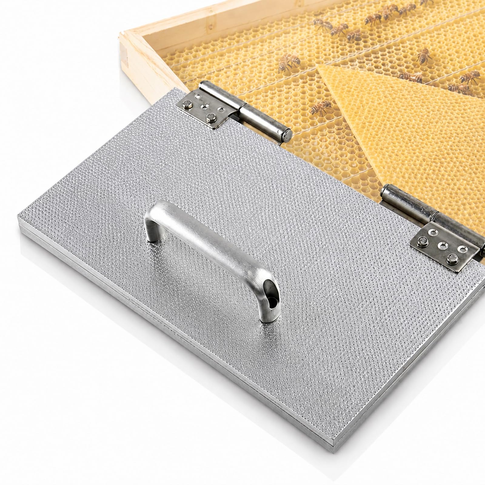 XDTKJDZ Beeswax Foundation Machine, Bee Wax Foundation Sheet Mold, With 220 X 420mm Aluminum Alloy Plate, 4.7/5.4mm Chamber Eye Comb Press Tool, For Beekeeping Supplies And Hive Frames 4.7mm